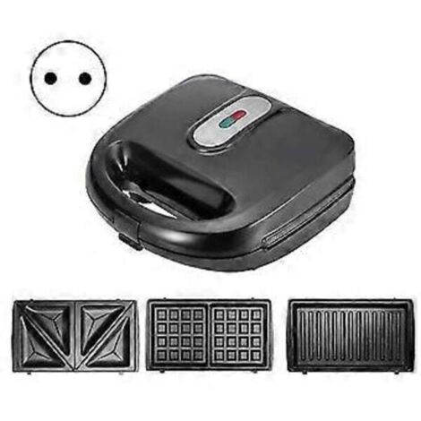 Gaufrier avec plaques amovibles, poignée ergonomique, revêtement antiadhésif, puissance de 750 W, prise européenne, accessoires de cuisine inclus - AquaForge