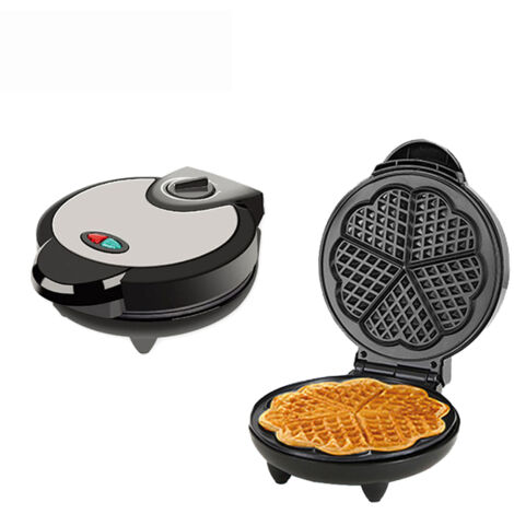 Gaufrier Electrique 5 Cœurs Marque INNO 1000W Noir Stainless Steel Non-Stick Adjustable 110V