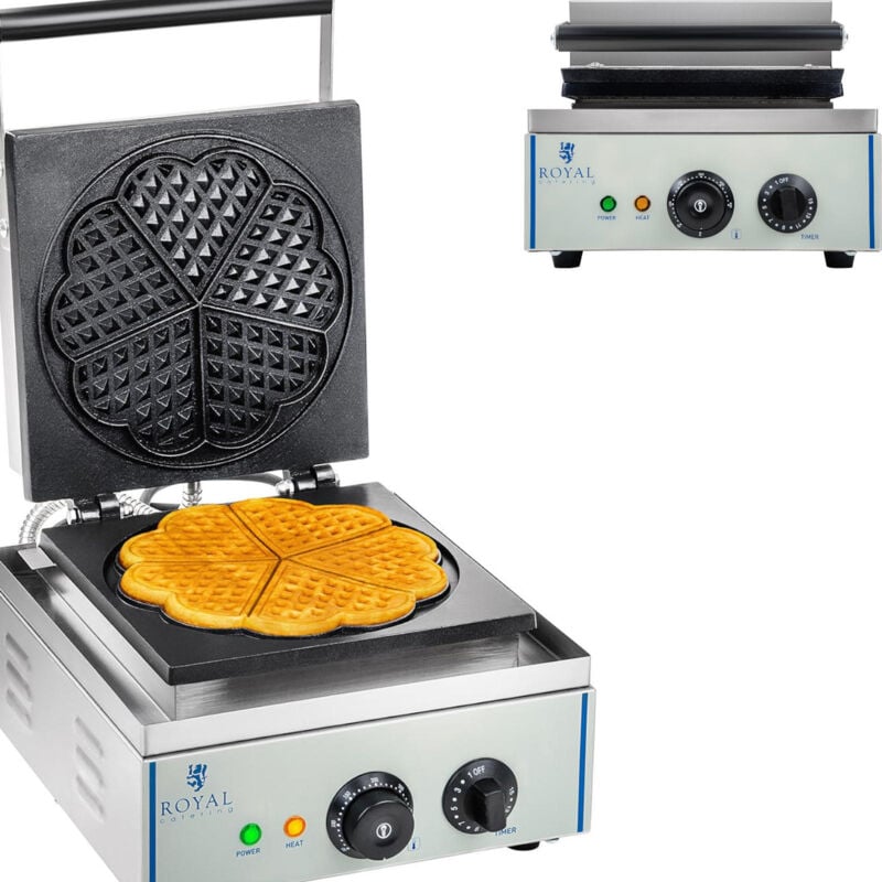 Royal Catering - Gaufrier Électrique Forme De Coeur Rcwm-1500-H 1 5Kw 37X30 7X49 5 9 8 Kg