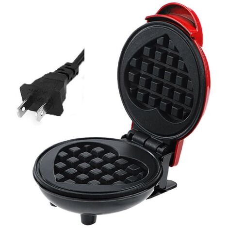 Gaufrier électrique miniature multifonctionnel pour la maison, idéal pour préparer gâteaux et autres douceurs. Forme cœur. - AquaForge