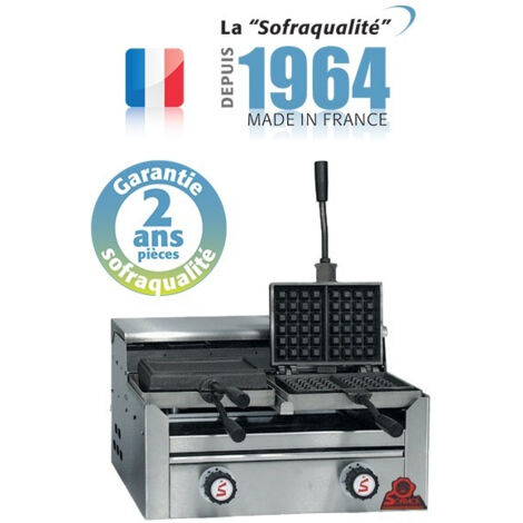 Gaufrier Forain Réversible Gaz - 2 Fers - 24 Alvéoles - Sofraca