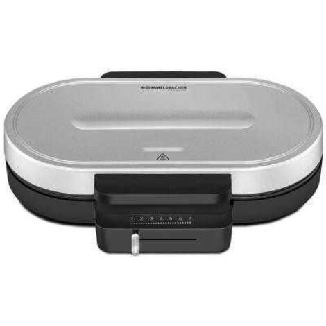 Gaufrier Rommelsbacher WA 1250 doble 1250 W plateado/negro 2x Ø16 cm