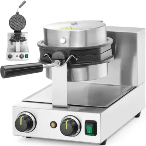 Gaufrier rotatif pour Bubble Waffles, diamètre 170 mm, 1500 W