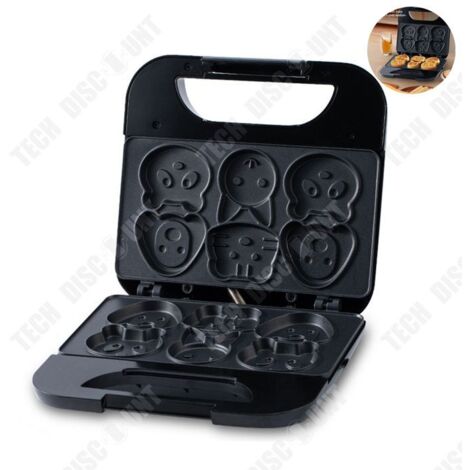 Gaufrier - TD® Iron 1200W Revêtement antiadhésif Noir - AquaForge
