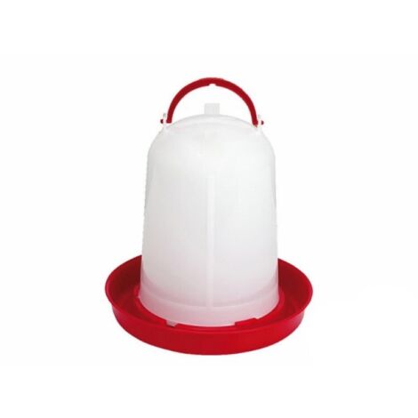 GAUN Bebedero aves ECO color rojo y blanco - 5 litros