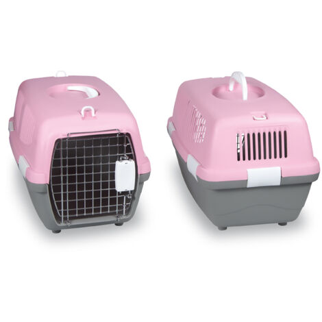 GAUN Transportín Perros y Gatos 30 x 47 x 30 cm h, Azul o Rosa