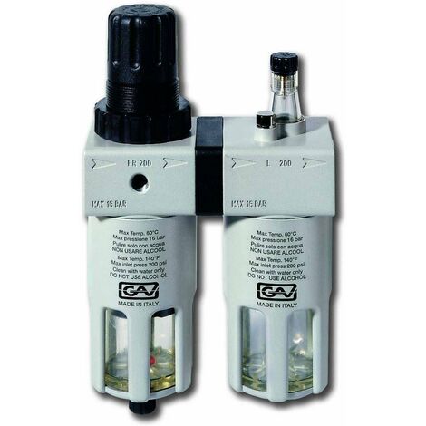 GAV FILTRO RIDUTTORE LUBRIFICATORE PER ARIA COMPRESSA DA 3/8