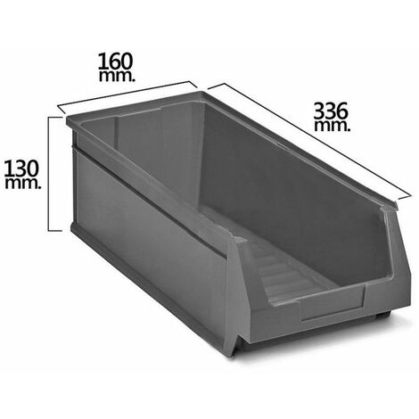 Gaveta Apilable Almacenamiento Gris Nº53  336x160x130 mm.