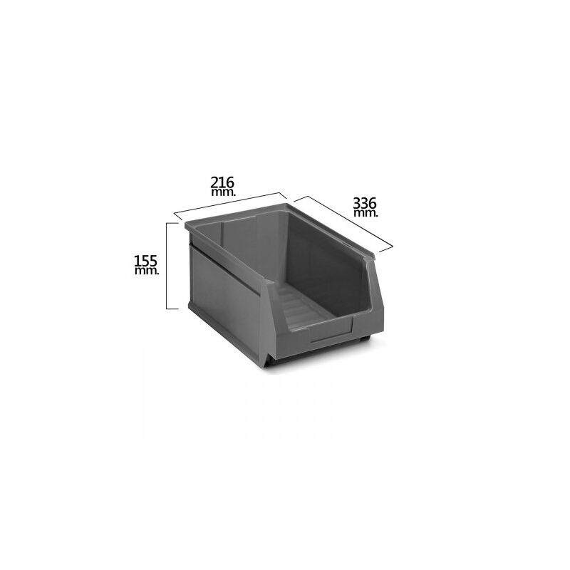 

Gaveta apilable almacenamiento gris nº54 336x216x155 mm. (6/6)