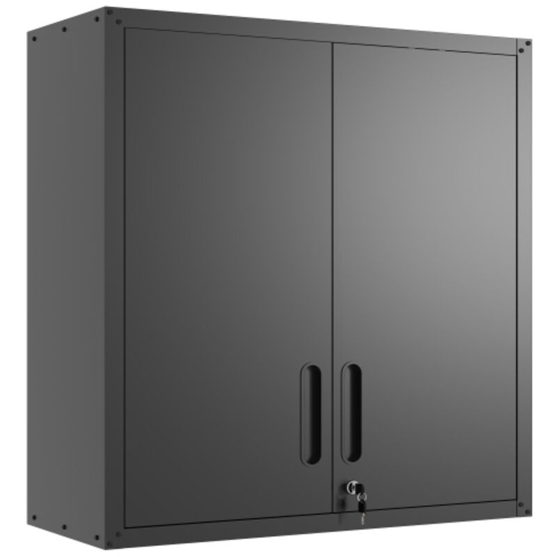 Armoire murale métal 77x75x30 cm porte verrouillée garage atelier bureau