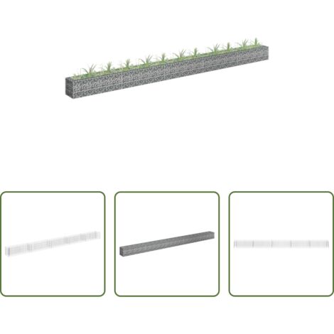 Gaviones de acero -  Arriate de gaviones de acero galvanizado 450x30x30 cm