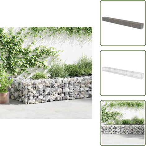 Gaviones de acero galvanizado - vidaXL Muro de gaviones con cubiertas acero galvanizado 600x50x50 cm - Muros de protección