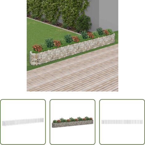 Gaviones de hierro galvanizado -  Arriate de gaviones de hierro galvanizado 540x50x50 cm