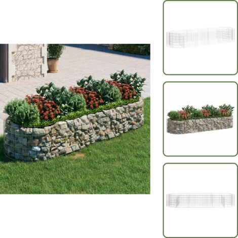 Gaviones de hierro galvanizado - vidaXL Arriate de gaviones de hierro galvanizado 300x100x50 cm - Bordes para jardín