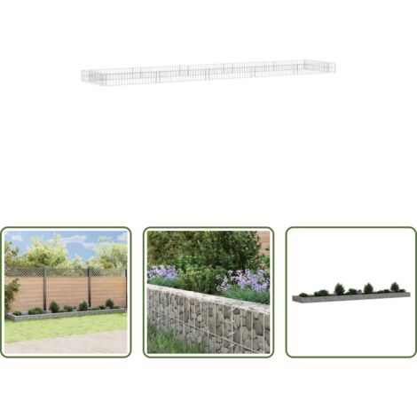 Gaviones para jardín -  Arriate de gaviones de acero 500x100x20 cm