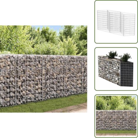 Gaviones para jardín - vidaXL Cesta de muro de gaviones acero galvanizado 120x30x100 cm - Muros de contención