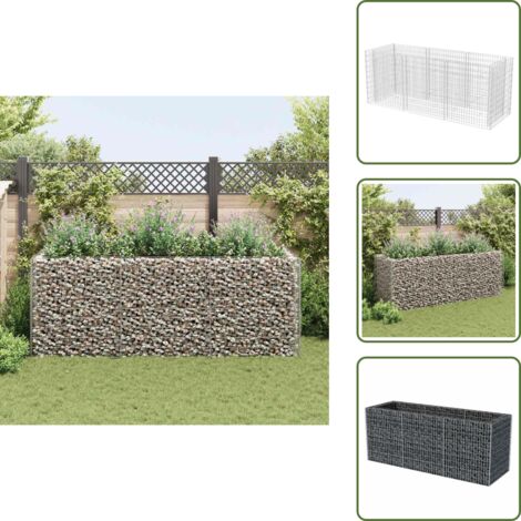 Gaviones para plantas - vidaXL Arriate de gaviones de acero 270x90x100 cm - Gaviones para flores
