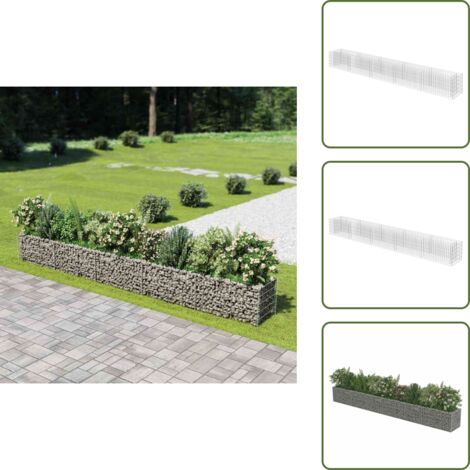 Gaviones para plantas - vidaXL Arriate de gaviones de acero 450x50x50 cm - Gaviones para flores