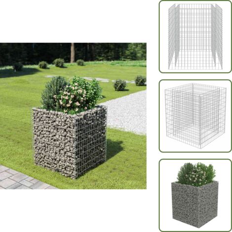 Gaviones para plantas - vidaXL Arriate de gaviones de acero 90x90x100 cm - Gaviones para flores