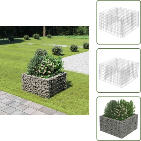 Gaviones para plantas - vidaXL Arriate de gaviones de acero 90x90x50 cm - Gaviones para flores