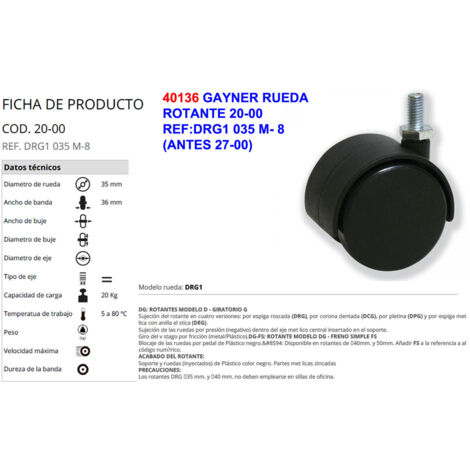 GAYNER RUEDA 20-00 REF: DRG1 035 M-8 (ANTES 27-00)