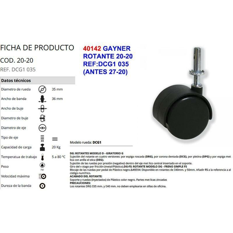 

MIBRICOTIENDA gayner rueda 20-20 ref dcg1 035 (antes 27-20)