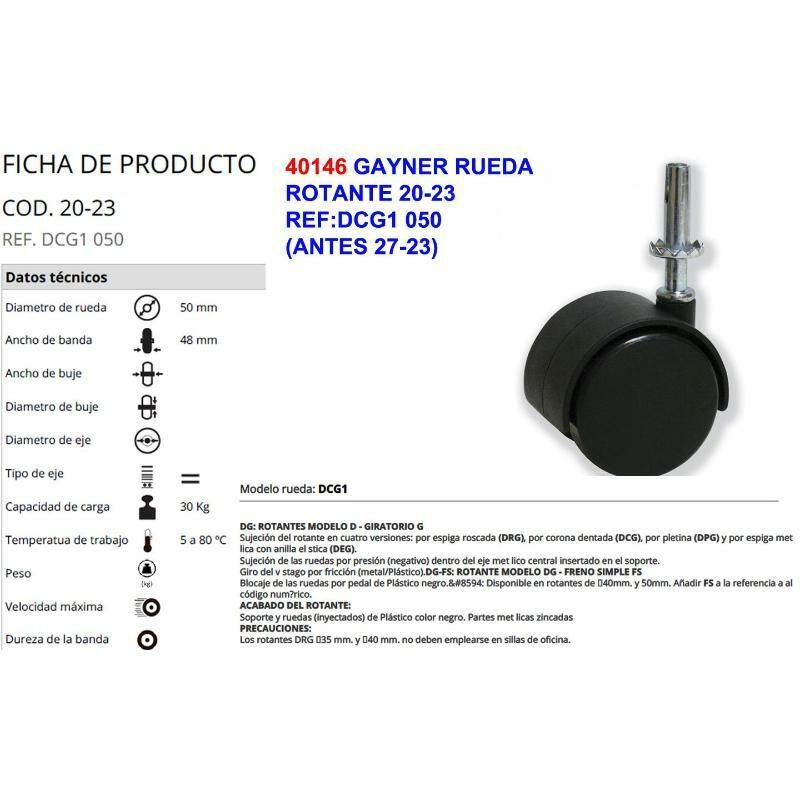 

MIBRICOTIENDA gayner rueda 20-23 ref dcg1 050 (antes 27-23)