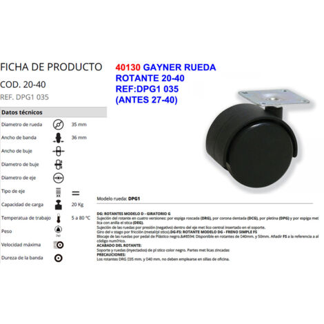 GAYNER RUEDA 20-40 REF: DPG1 035 ANTES 27-40