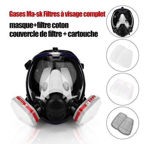 Gaz Ma-sk Produits chimiques en aérosol Peinture Anti-formaldéhyde Charbon actif Ma-sk Silicone Filtres à face intégrale