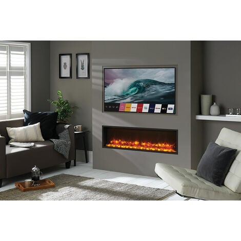 Gazco Radiance 105R Electric Inset Fire Media Wall LED Fireplace