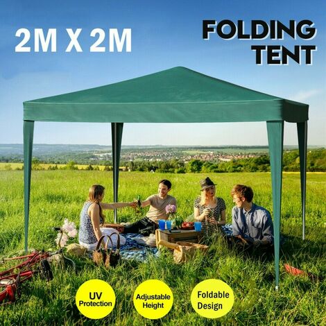 Gazebo 2 x 2M, Portable Heavy Duty Pop UP Waterproof Canopy Tent for Garden Market Stalls Party Wedding Beach Outdoor (Green)