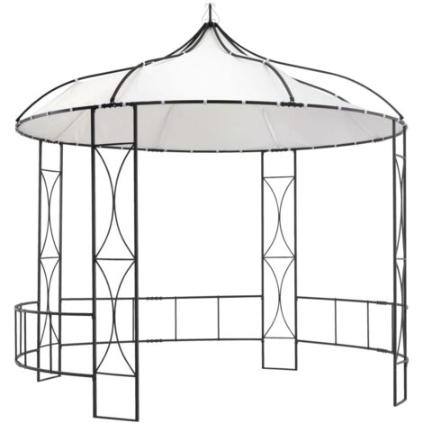 Gazebo 300x290 cm White Round vidaXL