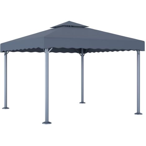 Gazebo 300x300 cm Anthracite Aluminium vidaXL