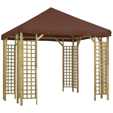 vidaXL Gazebo with Double Roof&LED String Lights 3x4 m White