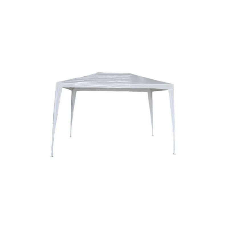 Gazebo 3X3 mt smontabile metallo polietilene giardino esterno bianco 102mc