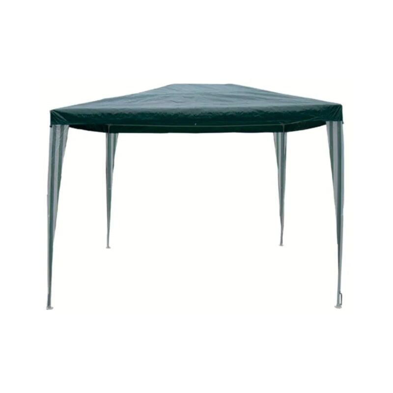 Gazebo 3X3 mt smontabile metallo polietilene giardino esterno verde 105mc