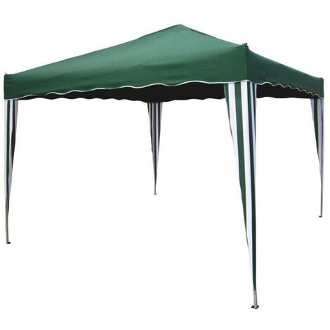 Gazebo 3x3 Verde in Acciaio da Esterno Giardino Campeggio Economico Terrazzo