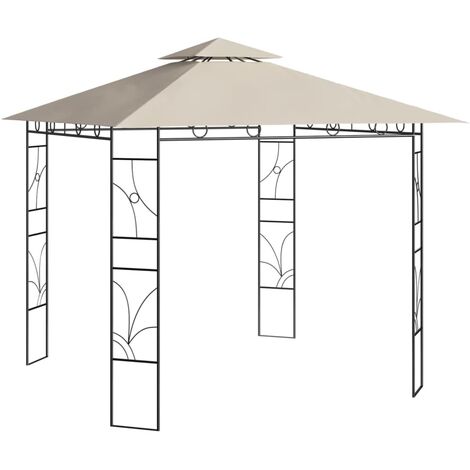 Gazebo 3x3x2,7 m Crema 160 g/m² vidaXL