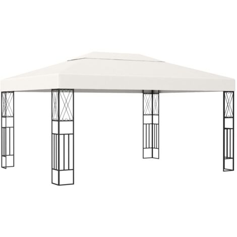 Gazebo 3x4 m Cream Fabric vidaXL