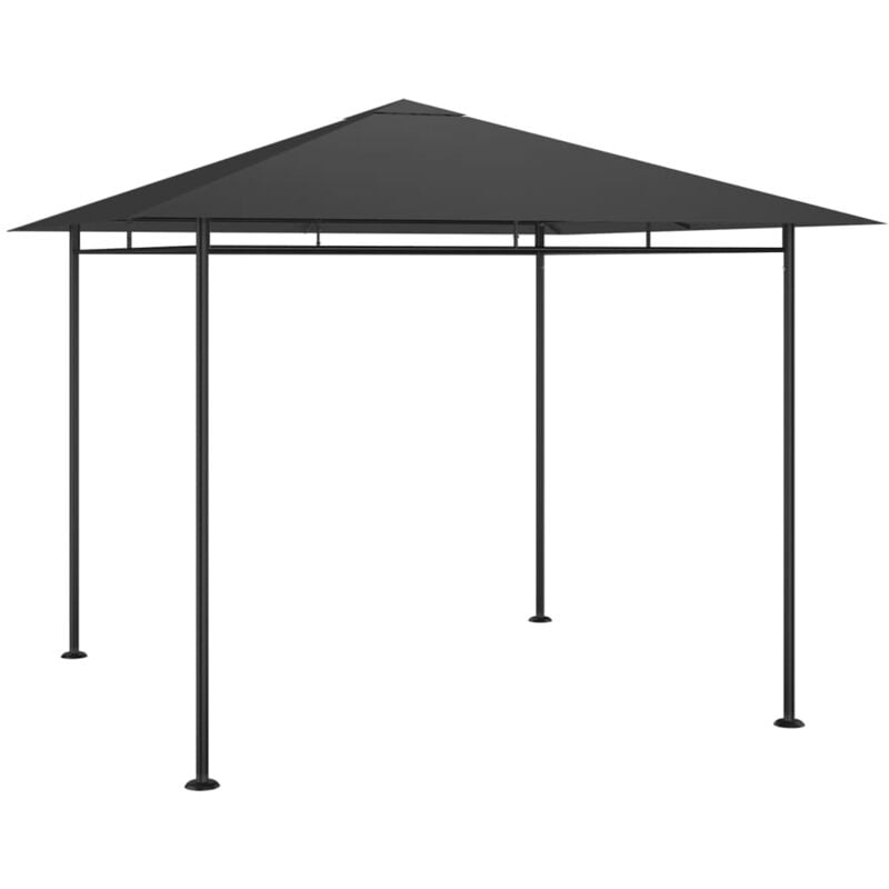 Maison du'Monde - Gazebo 3x3x2,7 m Antracite 180 g/m² - Antraciet