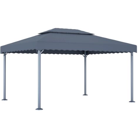 Gazebo 400x300 cm Anthracite Aluminium vidaXL