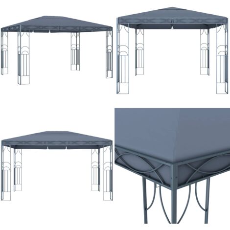 Gazebo 400x300 cm Antracite - Gazebo per cene - Gazebo per barbecue