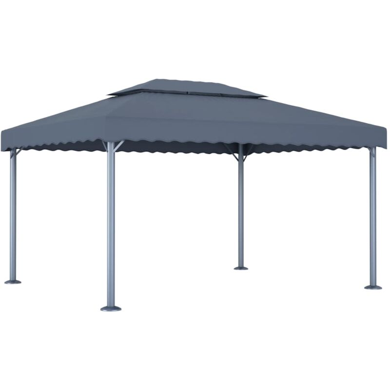 Vidaxl - Gazebo 400x300 Cm Anthracite Aluminium