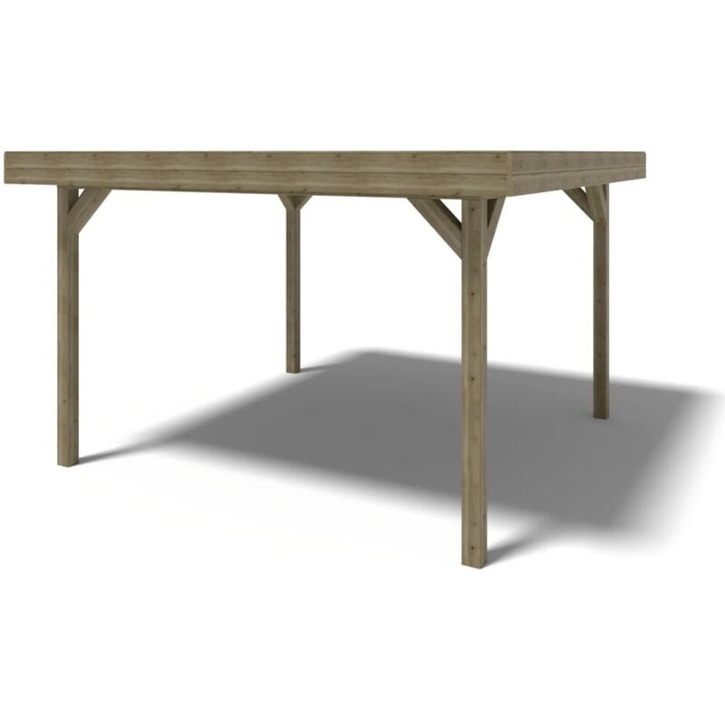Pergola de jardin 4,04x4,04m - traité