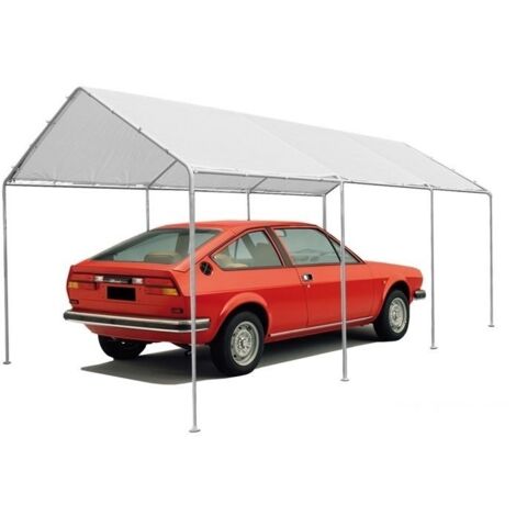 GAZEBO ACCIAIO CAR PARK 3X6 PER COPERTURA AUTO PARCHEGGIO IMPERMEABILE 26735