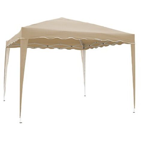 GAZEBO ACCIAIO PIEGHEVOLE BEIGE - 3X3 M