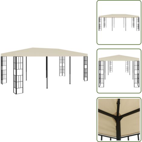 Gazebo all'aperto - vidaXL Gazebo 3x3 m Crema - Gazebo per barbecue