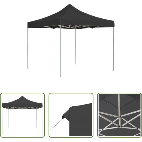 Gazebo alluminio -  Gazebo Professionale Pieghevole Alluminio 2x2 m Antracite