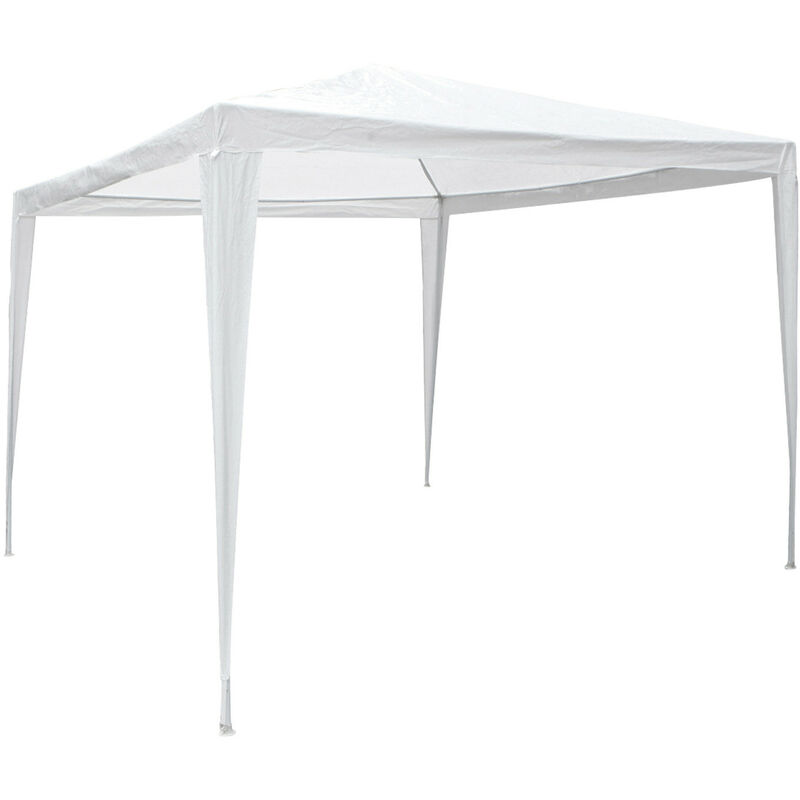 

Gazebo Cenador Metálico con Tela Waterproof Blanco 295x295x245cm 7house