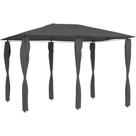 Gazebo con Montanti Rivestiti 3x4x2,6 m Antracite 160 g/m2